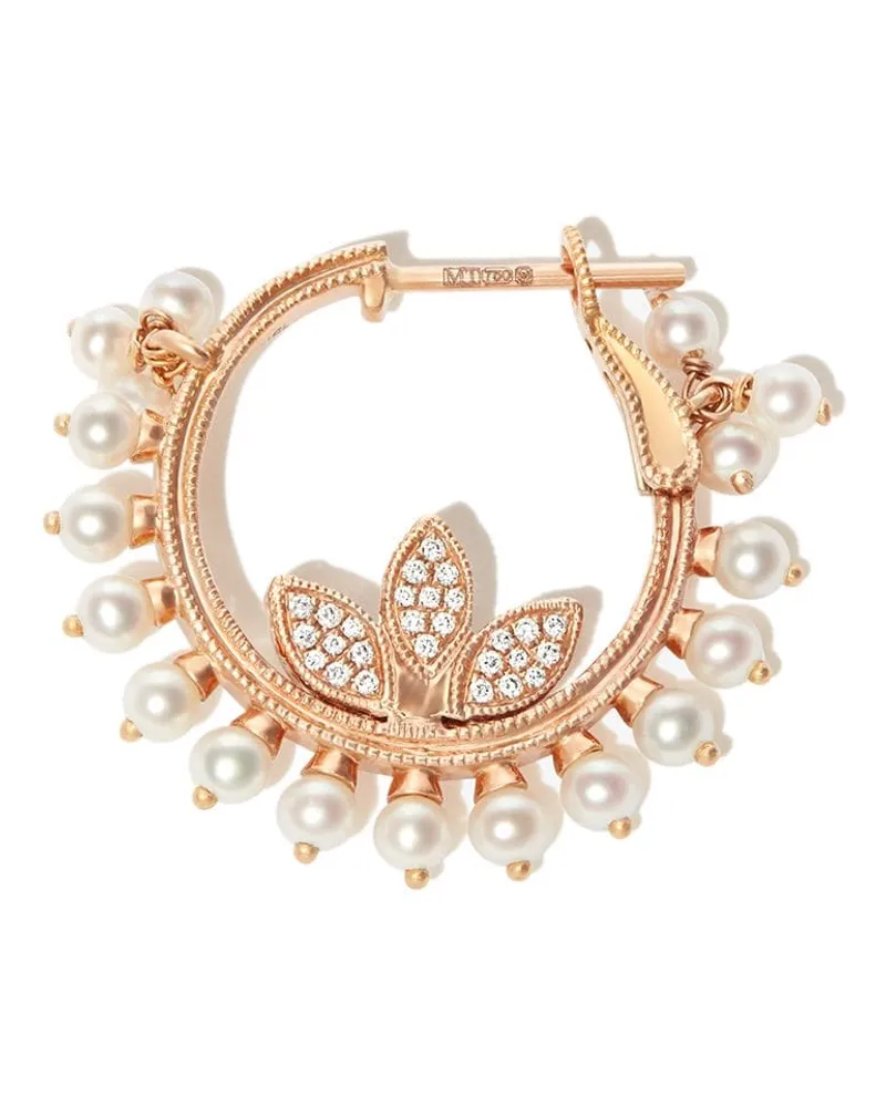 Maria Tash 18kt Rotgoldcreolen Rosa