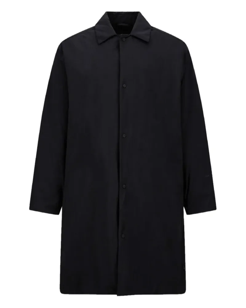 Herno Einreihiger Mantel mit Knöpfen - Schwarz Schwarz
