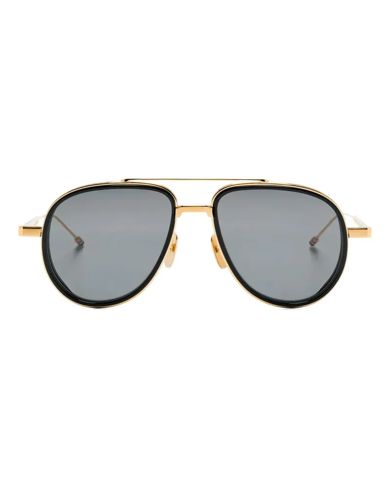 Thom Browne Getönte Pilotenbrille - Gold Gold