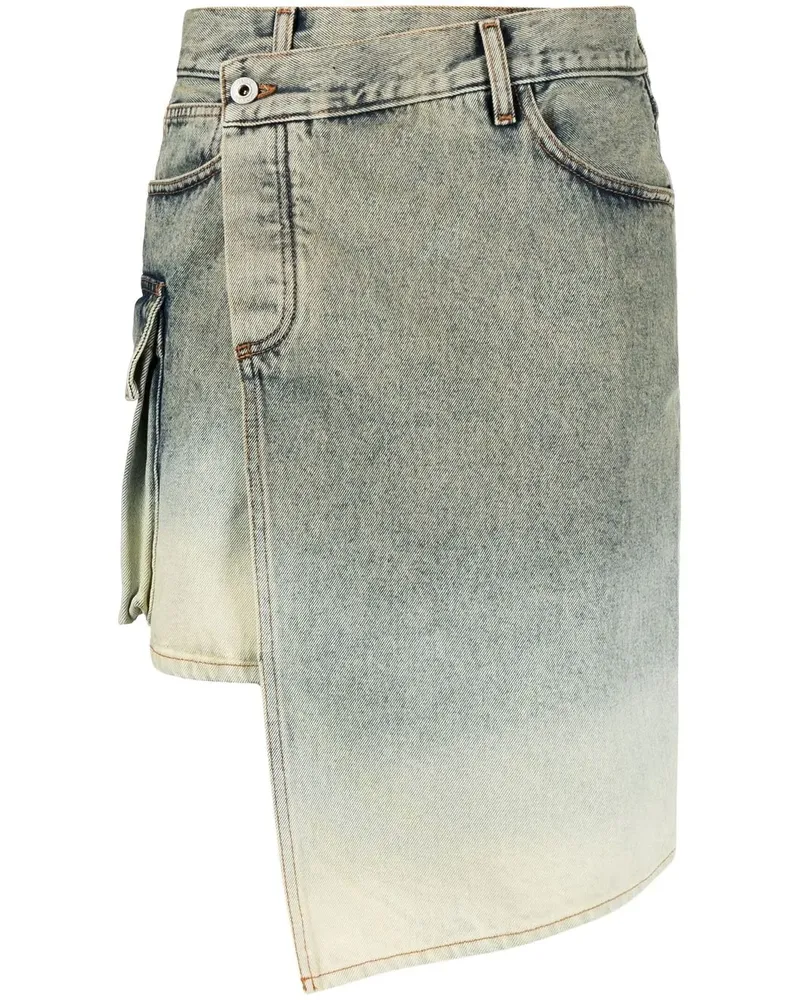 OFF-WHITE Asymmetrischer Jeansrock - Grün Grün
