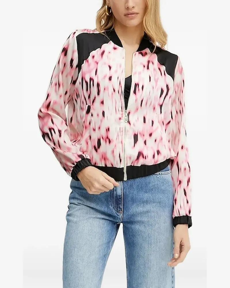 Liu Jo Bomberjacke mit abstraktem Print - Rosa Rosa