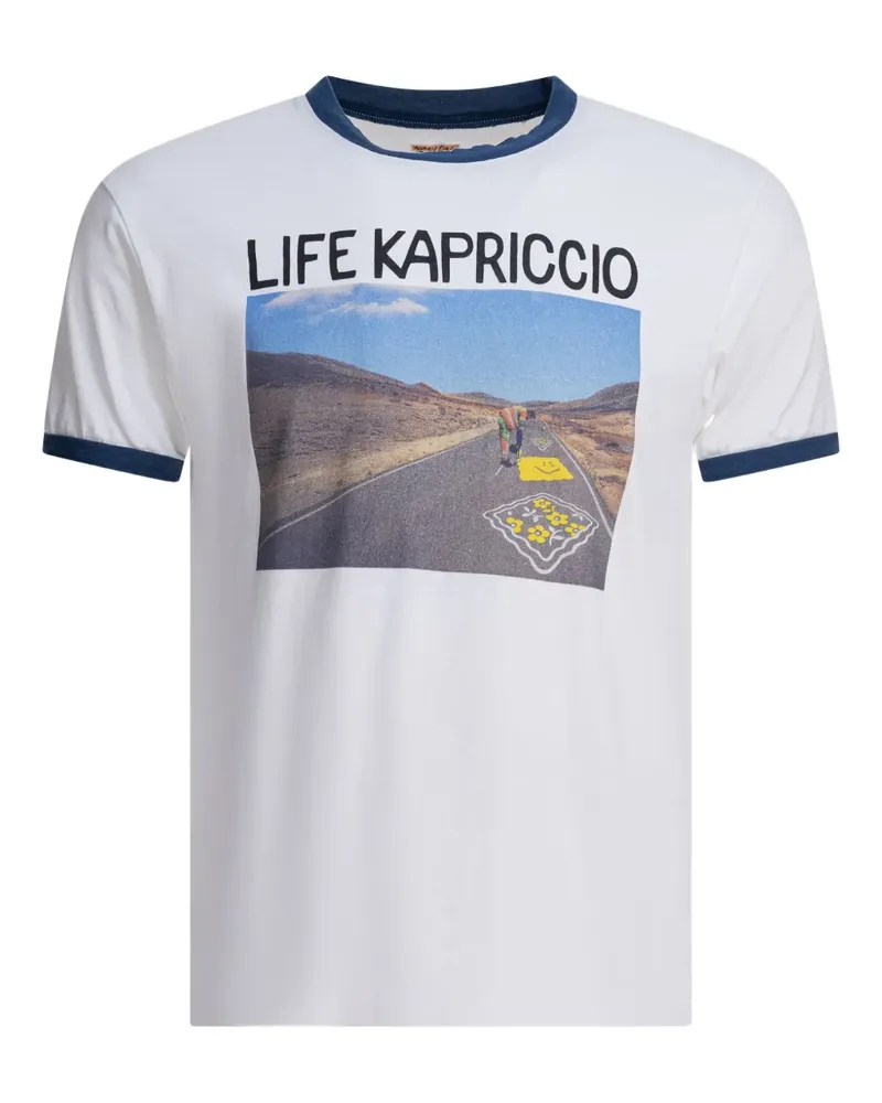 KAPITAL T-Shirt mit grafischem Print - Weiß Weiß