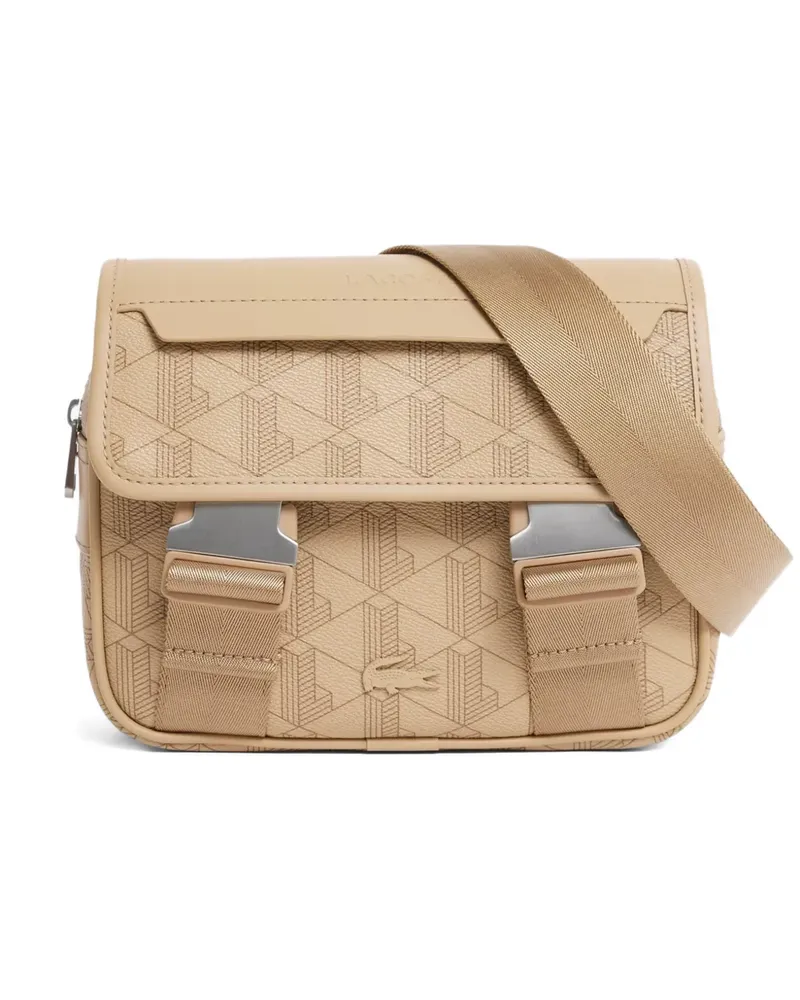 Lacoste embossed messenger bag - Nude Nude