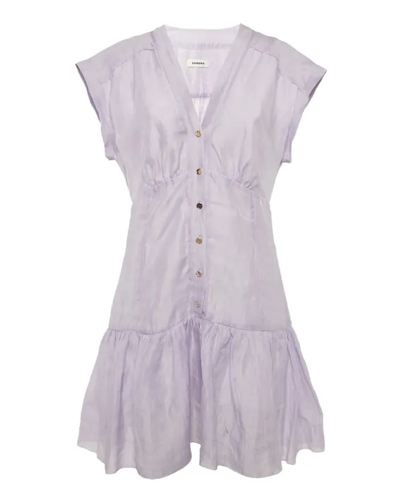 Sandro Kleid mit V-Ausschnitt - Violett Violett
