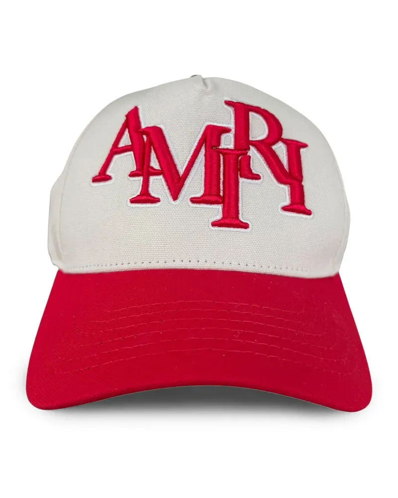 Amiri Baseballkappe mit Staggered-Logo - Weiß Weiß