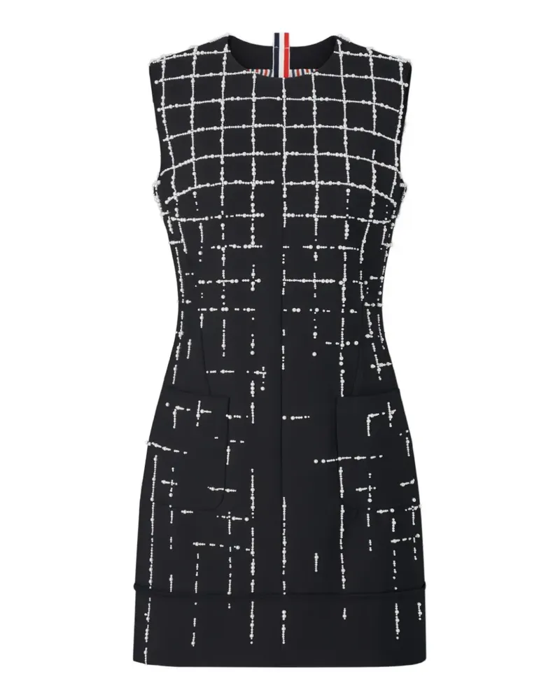 Thom Browne Minikleid mit Perlen - Schwarz Schwarz