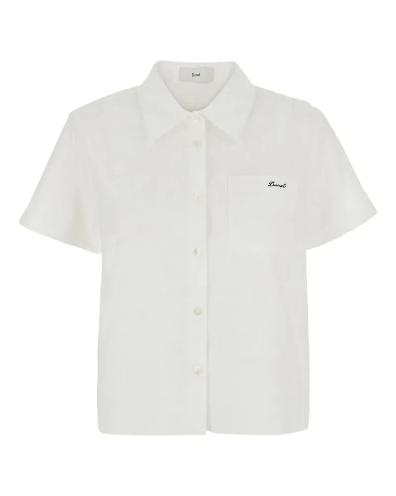 Dunst logo-embroidered cotton shirt - Weiß Weiß