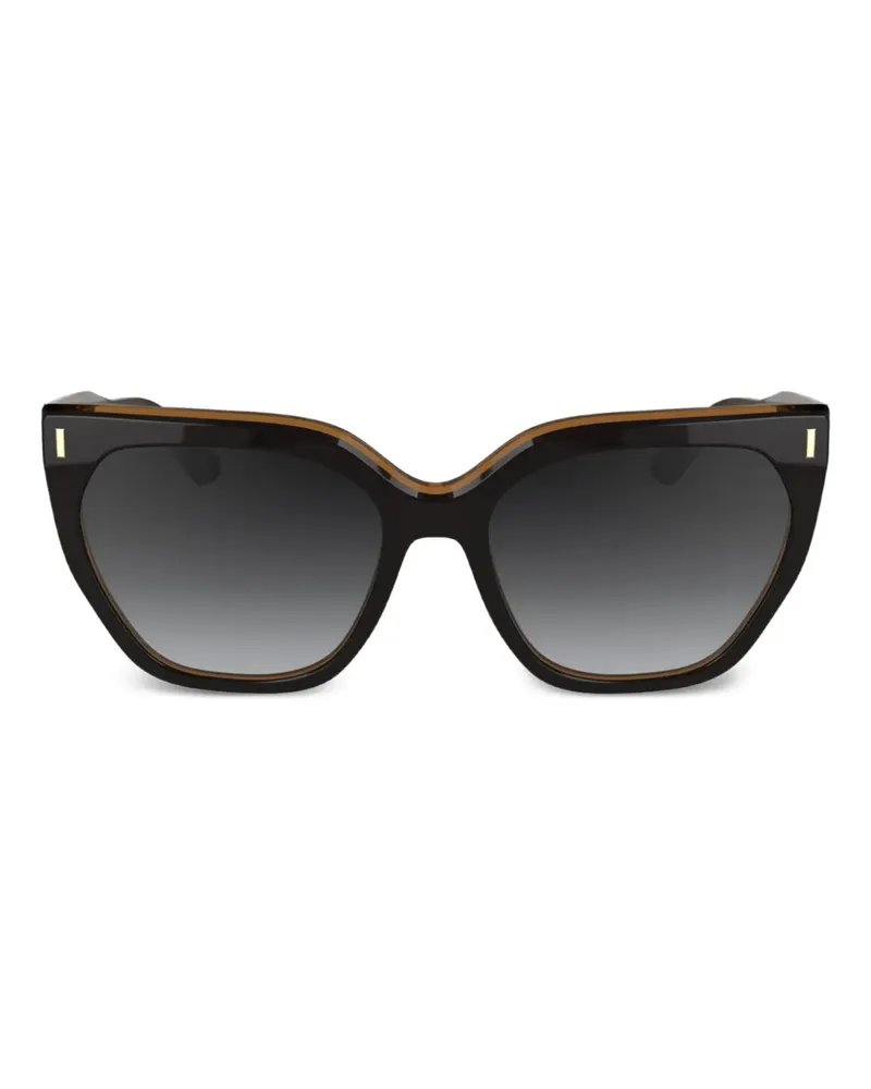 Calvin Klein Sonnenbrille mit Cat-Eye-Gestell - Schwarz Schwarz