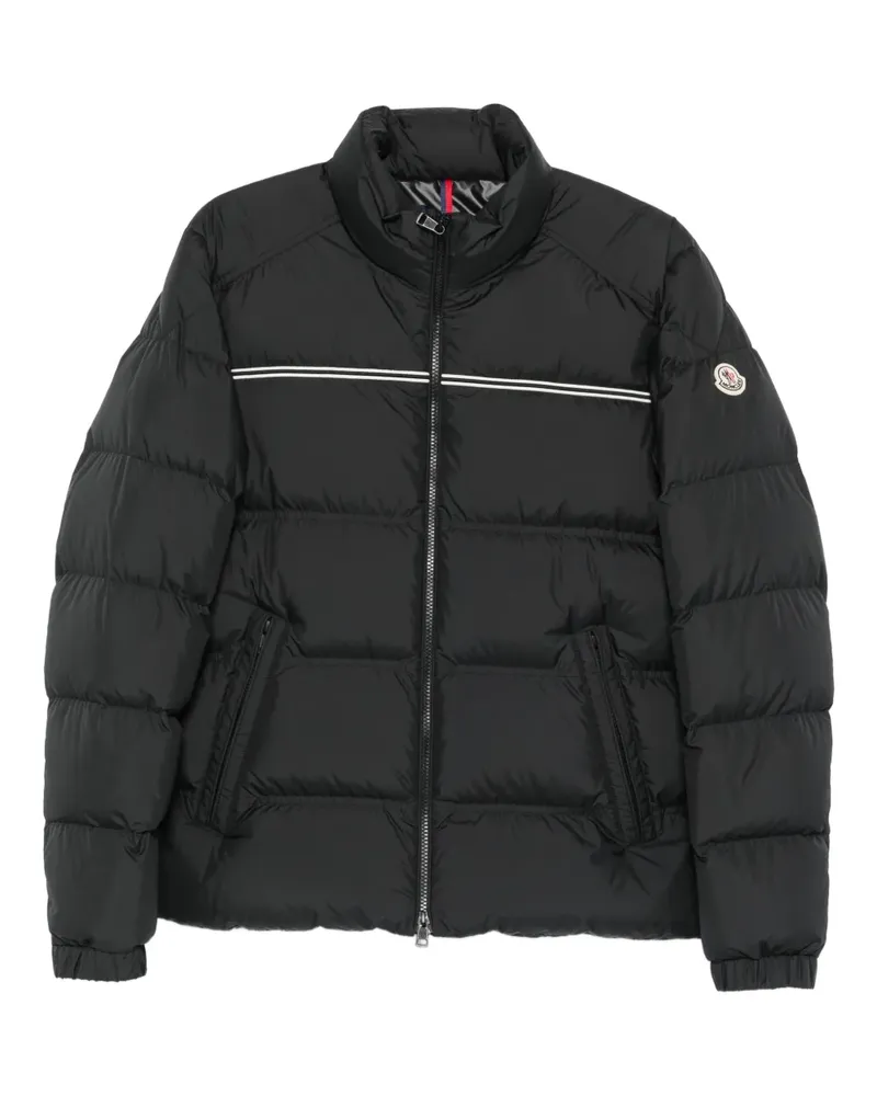 Moncler Gefütterte Jacke mit Logo-Patch - Grau Grau