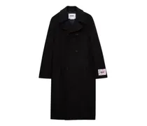 Trenchcoat mit Logo-Patch - Schwarz