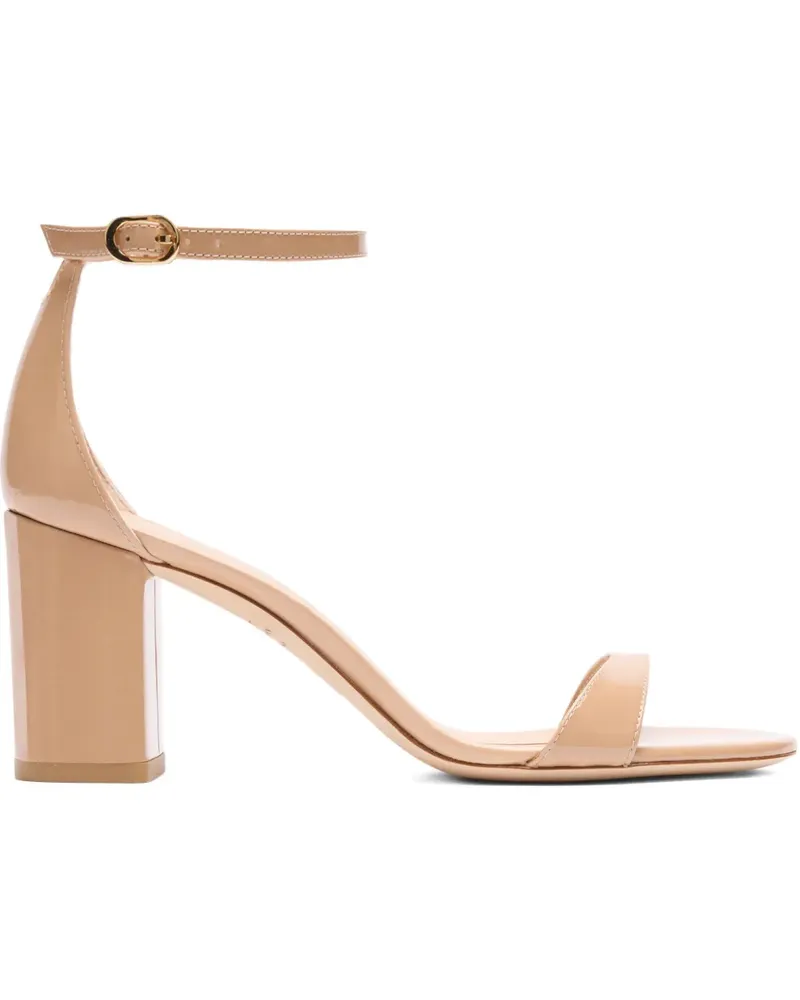 Stuart Weitzman 75mm Nudist II block-heel sandal - Nude Nude