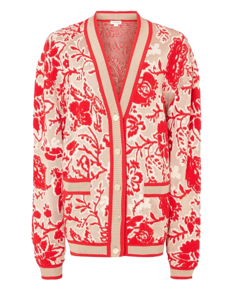 Temperley London Francis Cardigan mit Blumenmuster - Nude Nude