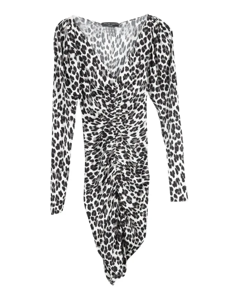 Caroline Constas Colette animal-print mini dress - Weiß Weiß
