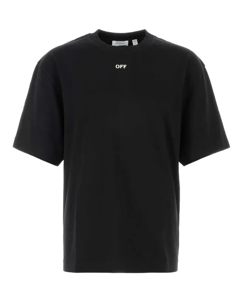 OFF-WHITE logo-print cotton T-shirt - Schwarz Schwarz