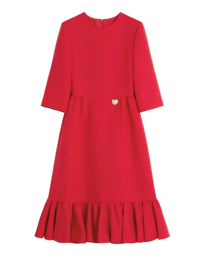 Valentino Garavani Mittellanges Kreppkleid - Rot Rot