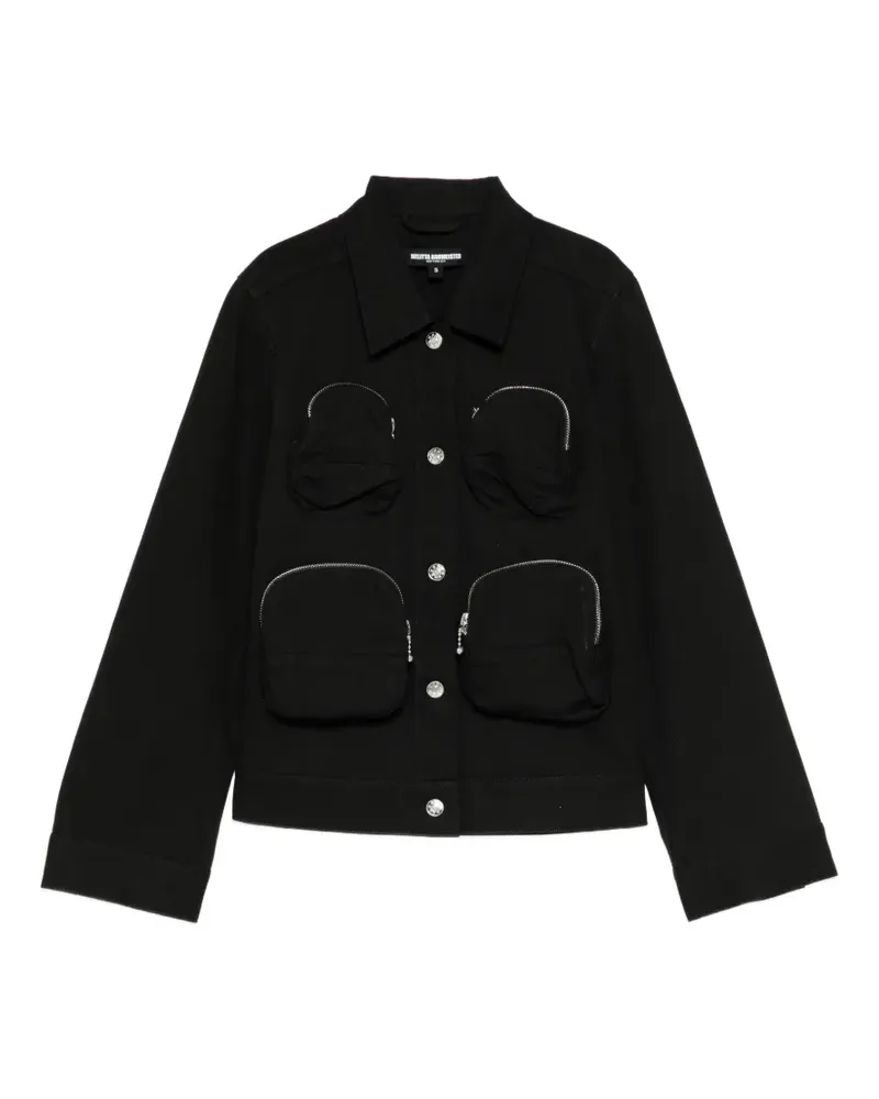 Melitta Baumeister Jeansjacke mit Reißverschlusstaschen - Schwarz Schwarz