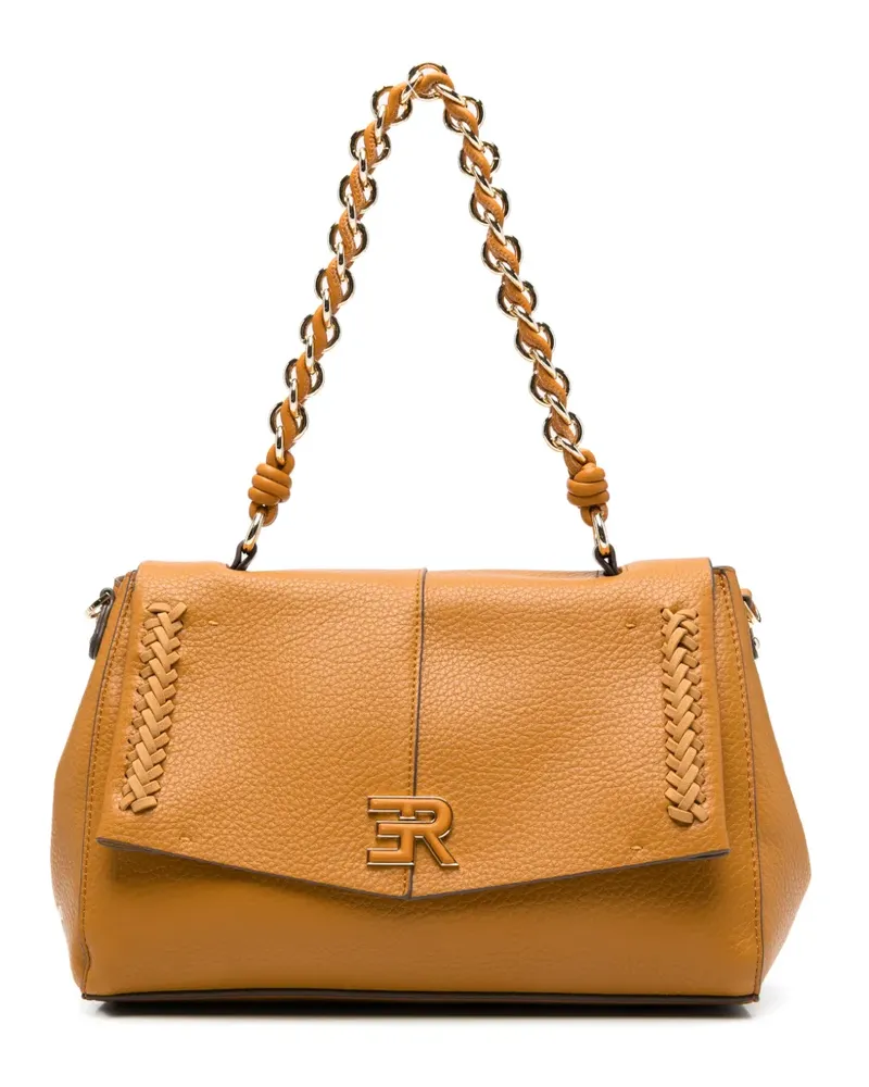 Ermanno Scervino Eba braided-handle leather satchel bag - Nude Nude