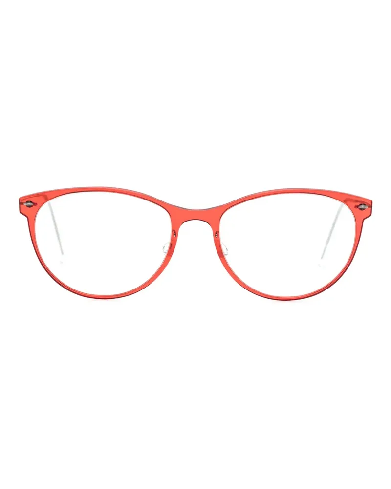 Lindberg Brille mit rundem Gestell - Rot Rot