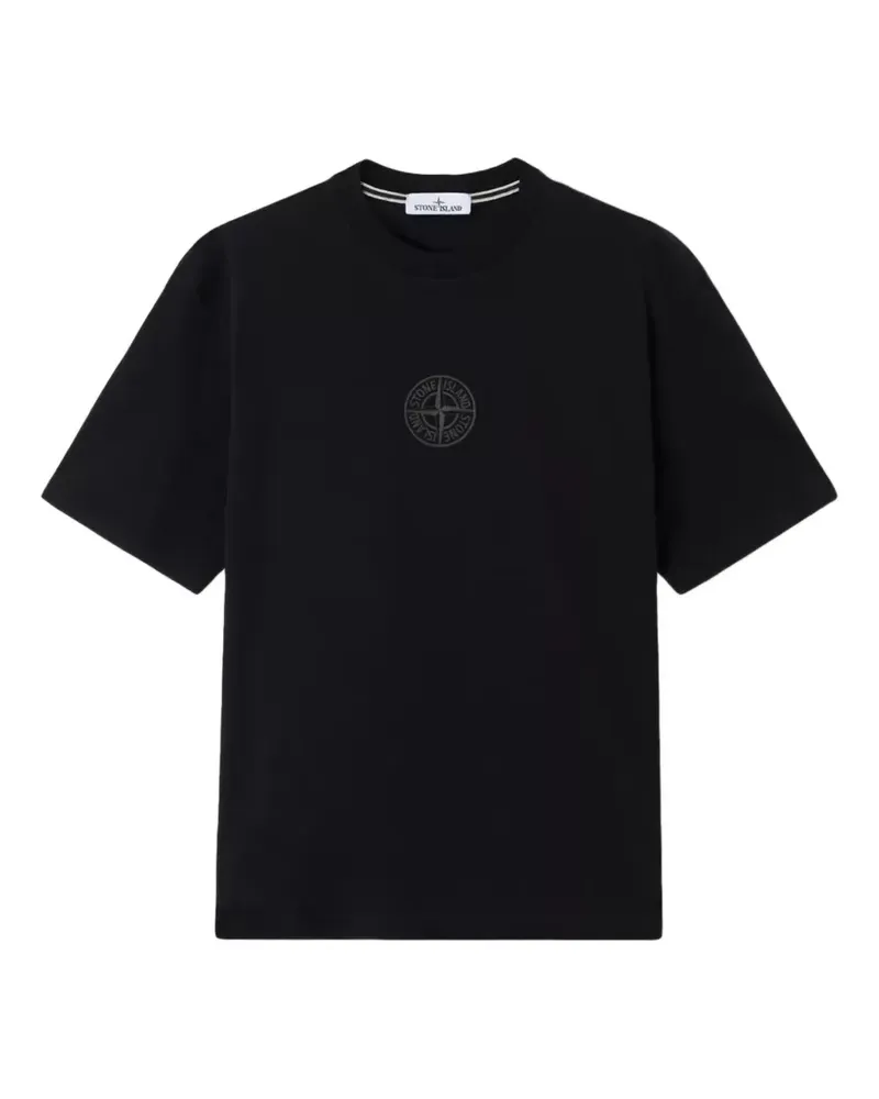 Stone Island logo-detail T-shirt - Schwarz Schwarz