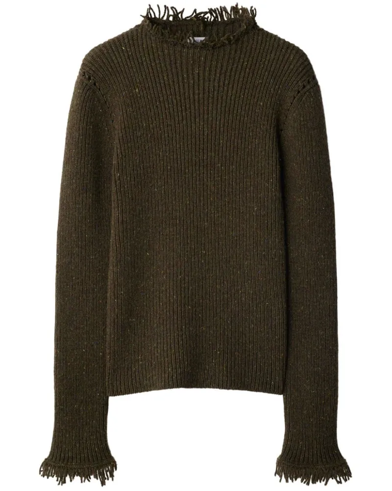 Burberry Ausgefranster Pullover - Braun Braun