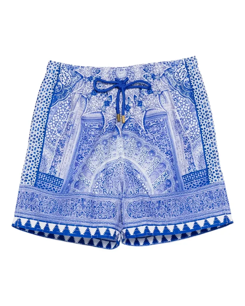 Camilla Mid Length Boardshort With Elastic Waist The Bosphorous - Blau Blau
