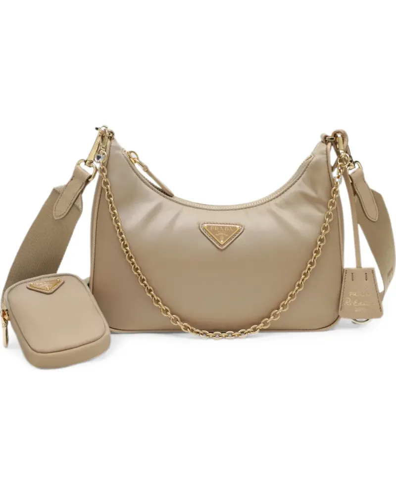 Prada Re-Edition 2005 Schultertasche - Nude Nude