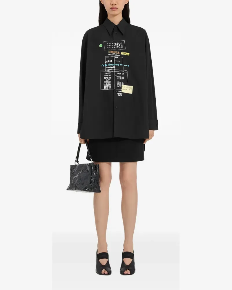 Maison Margiela Hemd mit grafischem Print - Schwarz Schwarz