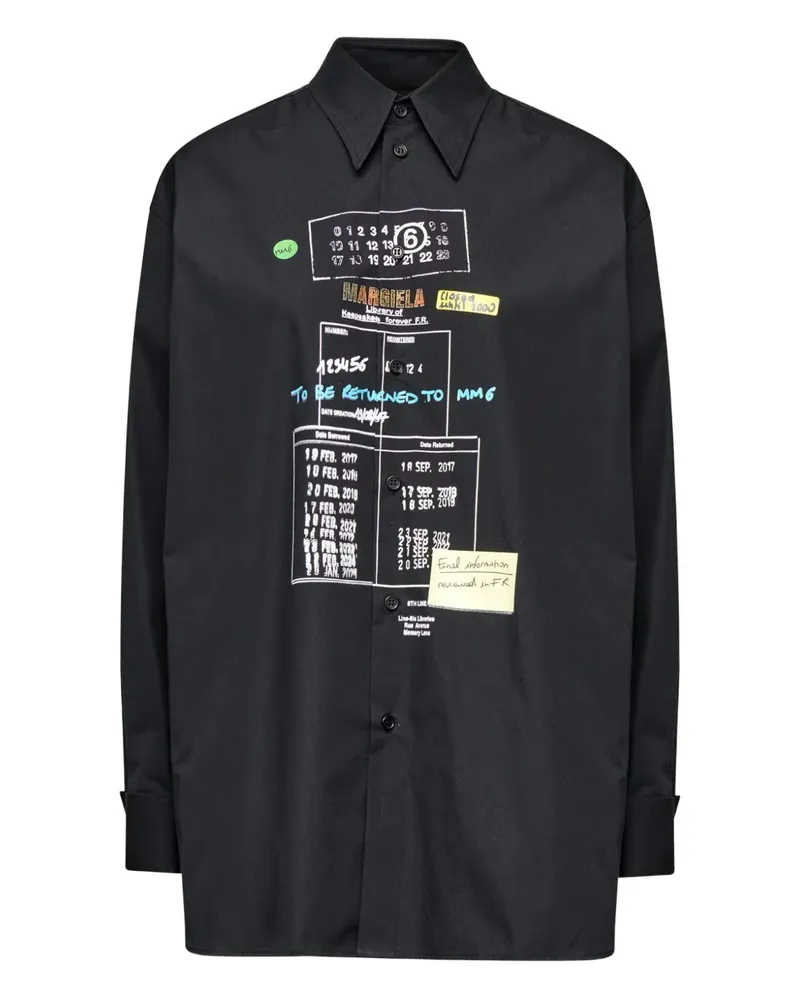Maison Margiela Hemd mit grafischem Print - Schwarz Schwarz