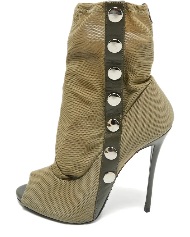 Giuseppe Zanotti canvas stiletto heeled boots - Nude Nude