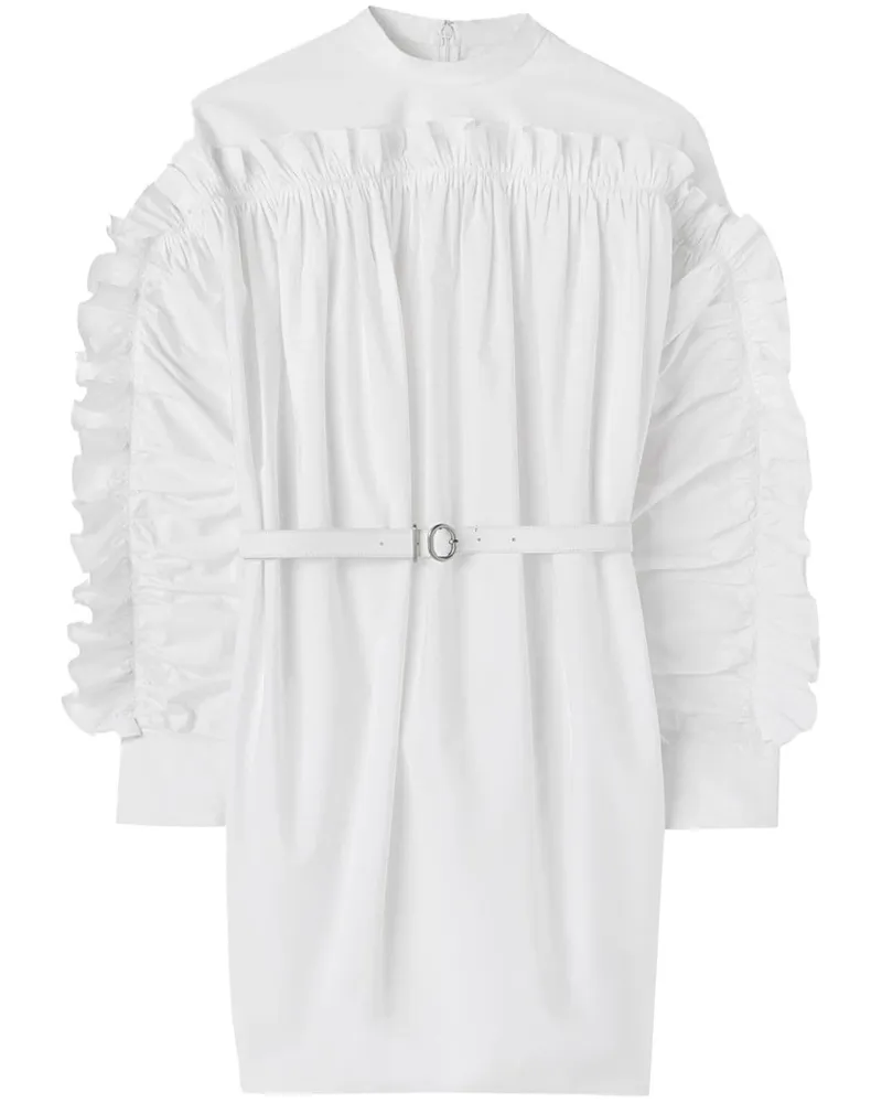 Jil Sander Kleid mit Rüschendetail - Weiß Weiß