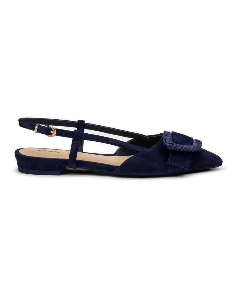 FRAU buckle-detail suede slingback pumps - Blau Blau