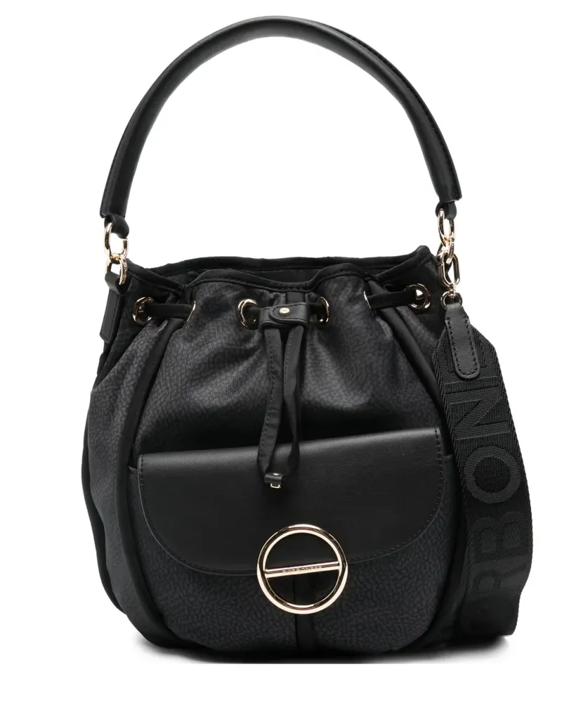 Borbonese Cottage top-handle bucket bag - Schwarz Schwarz