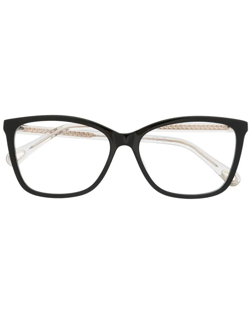 Chloé Brille mit eckigem Gestell - Schwarz Schwarz