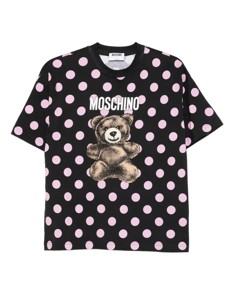 Moschino T-Shirt mit Polka Dots - Schwarz Schwarz