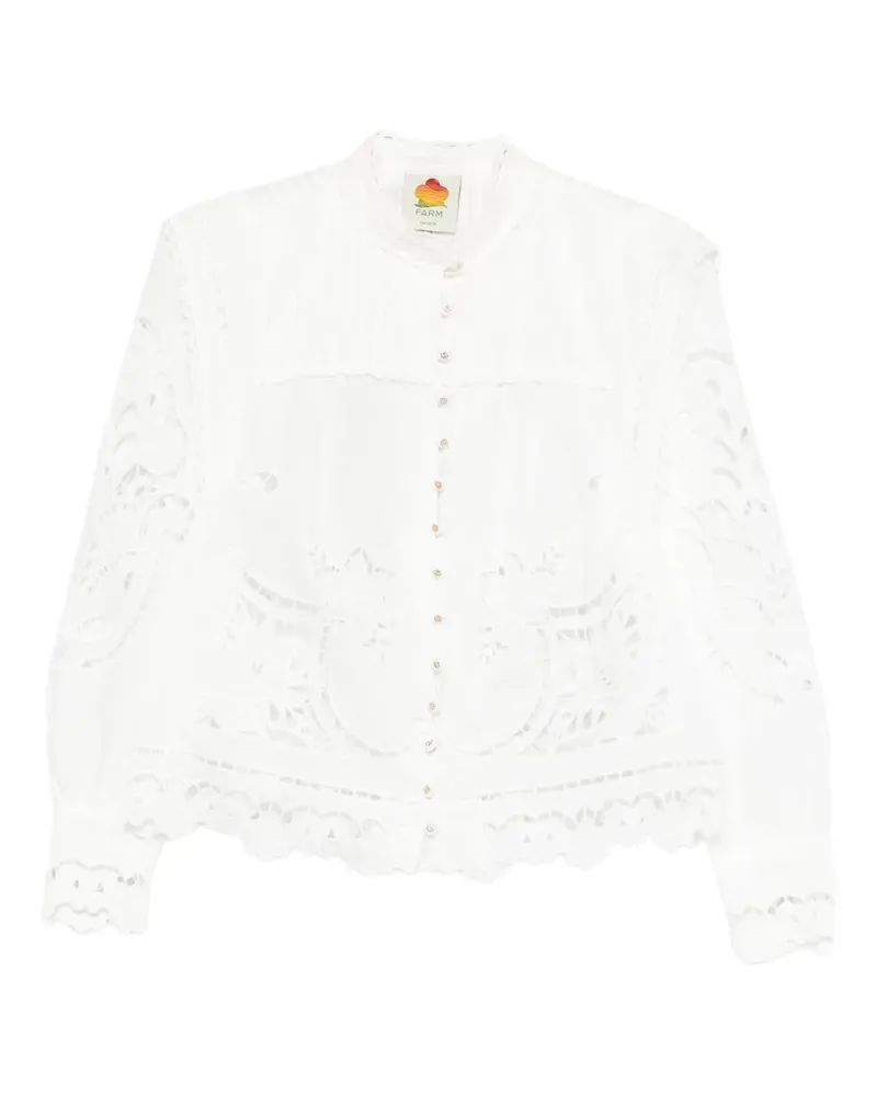 FARM Rio Top mit Spitzenstickerei - Weiß Weiß