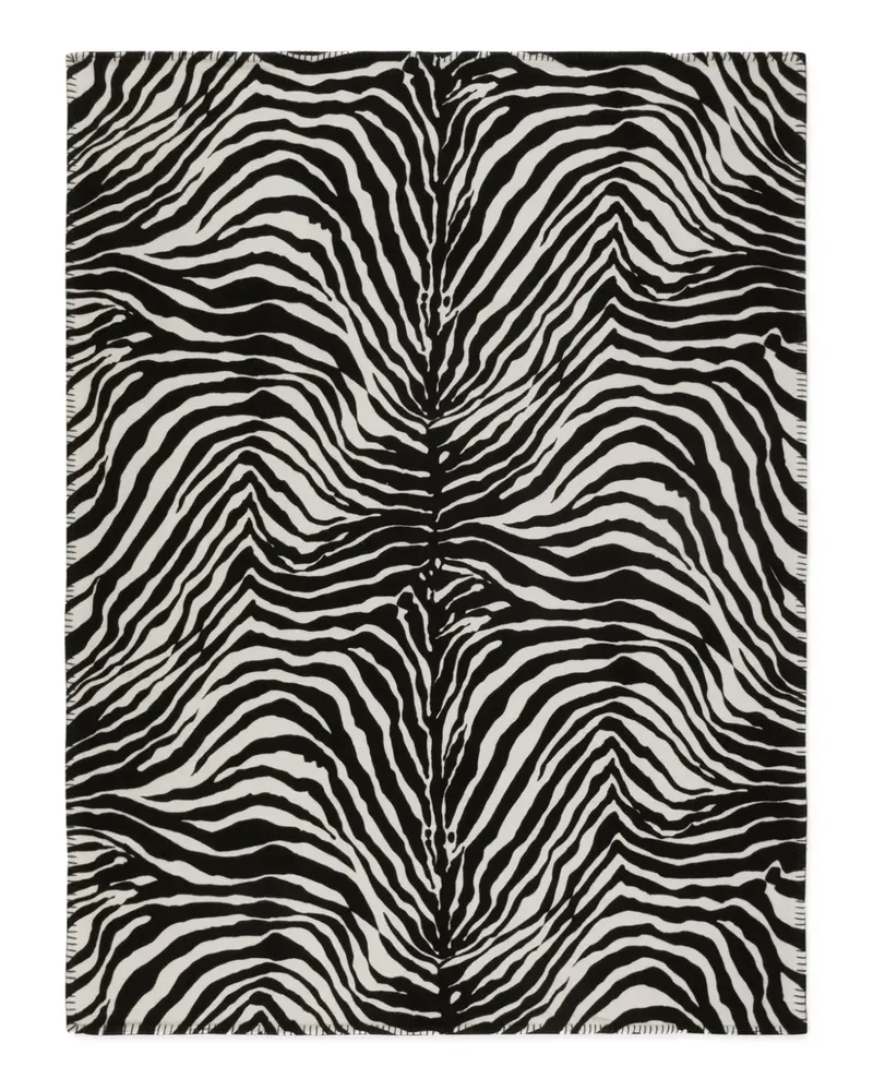 Dolce & Gabbana Casa Decke mit Zebra-Print - Schwarz Schwarz