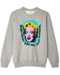 Comme des Garçons Sweatshirt mit grafischem Print Grau