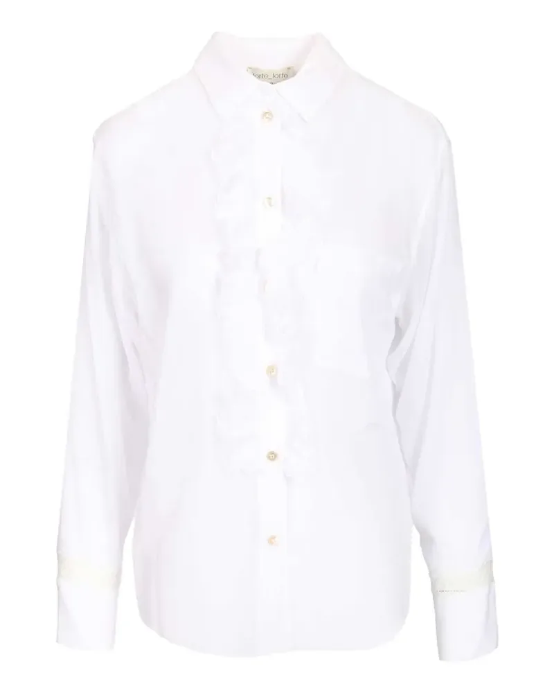 forte_forte ruffled buttoned shirt - Weiß Weiß