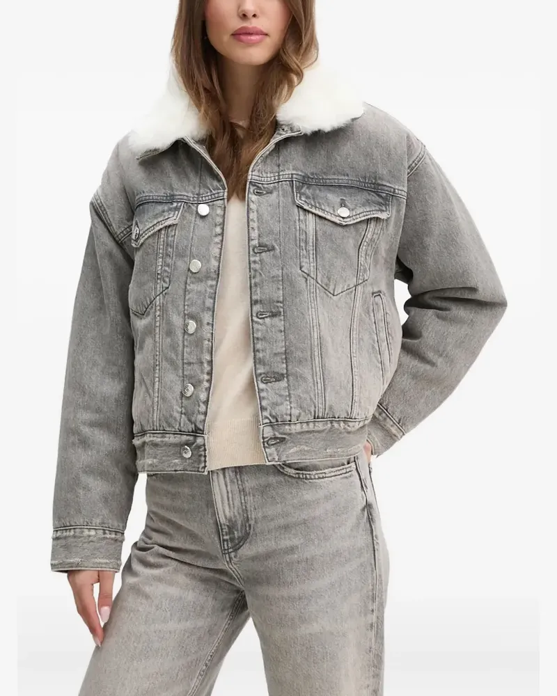 Sisley Klassische Jeansjacke - Grau Grau