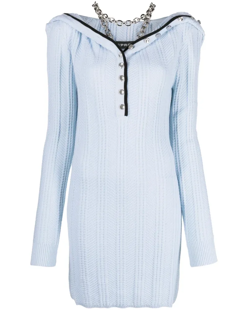 Y/PROJECT Minikleid aus Merinowolle - Blau Blau