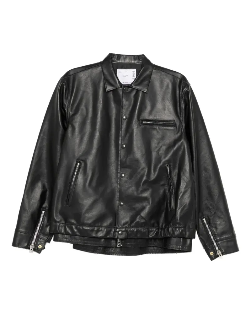 Sacai zip detail jacket - Schwarz Schwarz