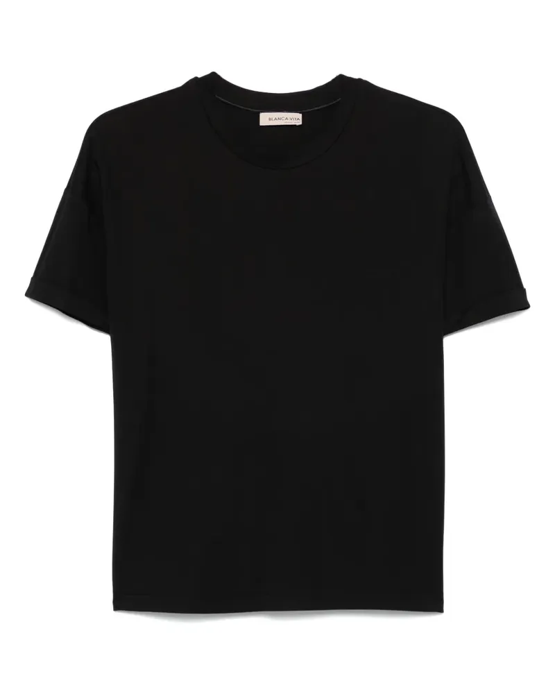 Blanca T-Shirt mit rundem Ausschnitt - Schwarz Schwarz