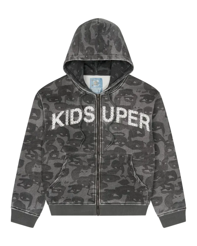 KidSuper hooded camouflage sweatshirt - Grau Grau