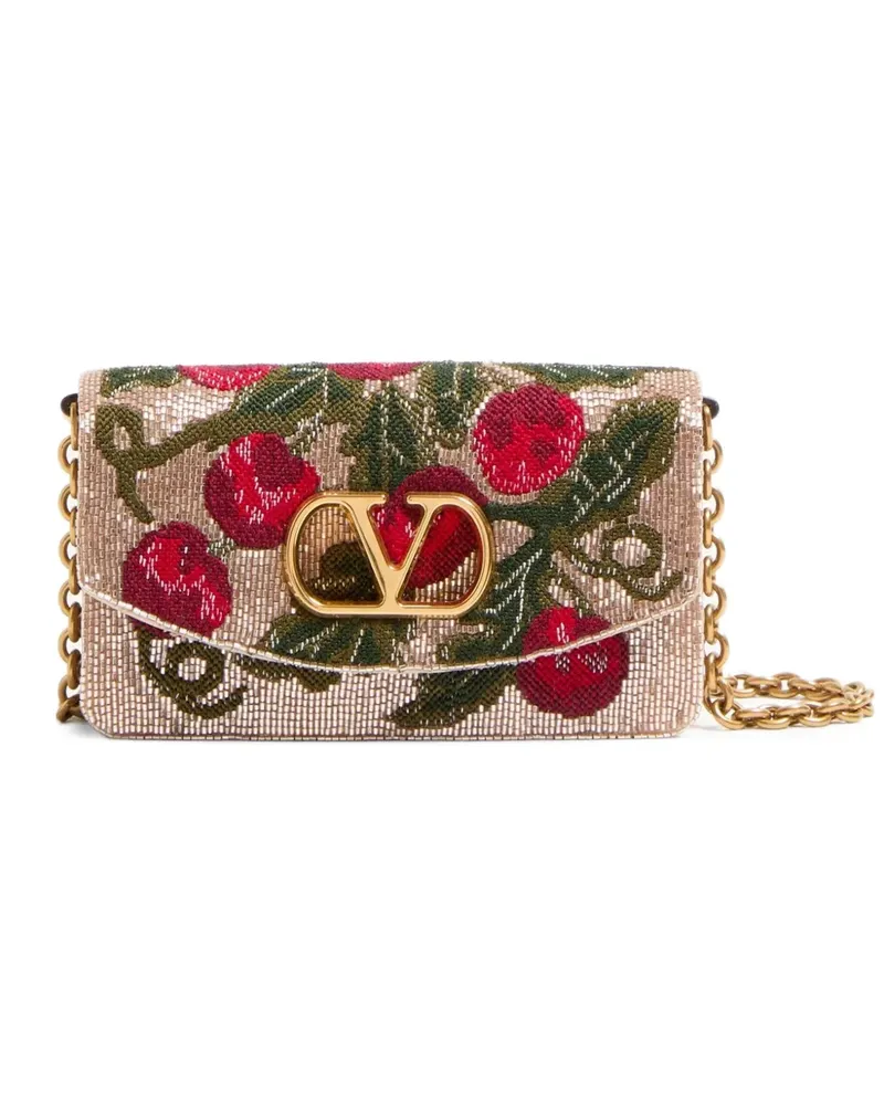 Valentino Garavani Vain Cherryfic Clutch mit Stickerei - Nude Nude