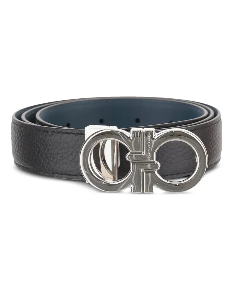 Ferragamo Wendbarer Gürtel mit Gancini-Schnalle - Schwarz Schwarz