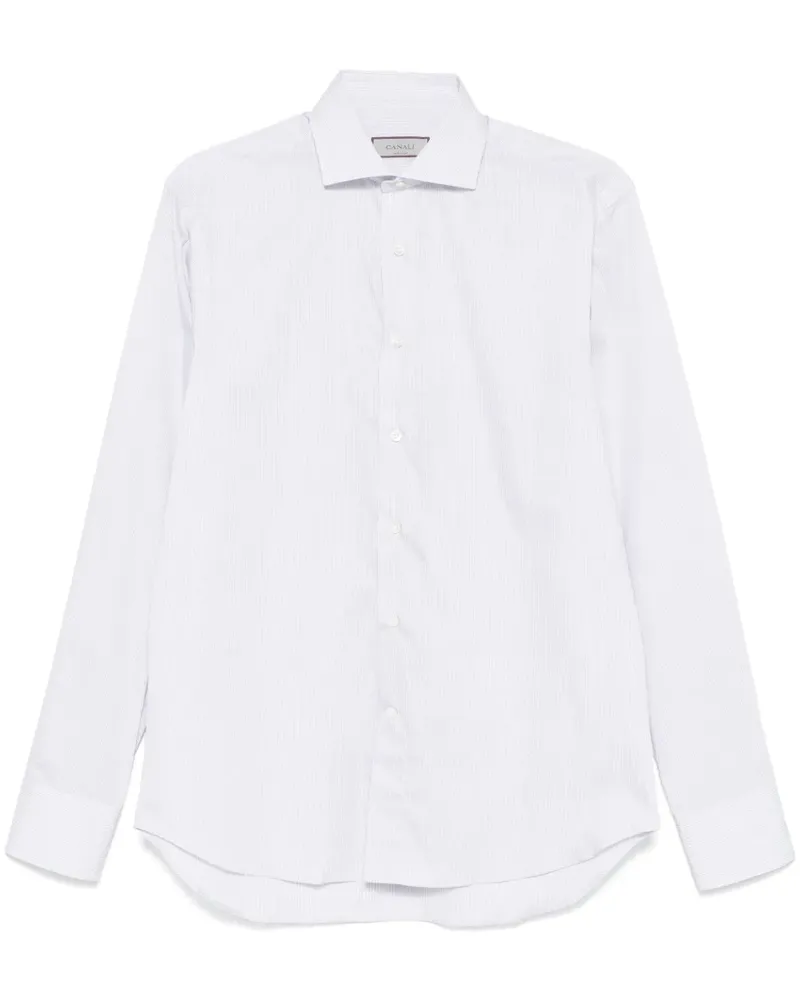 Canali Gestreiftes Hemd - Blau Blau