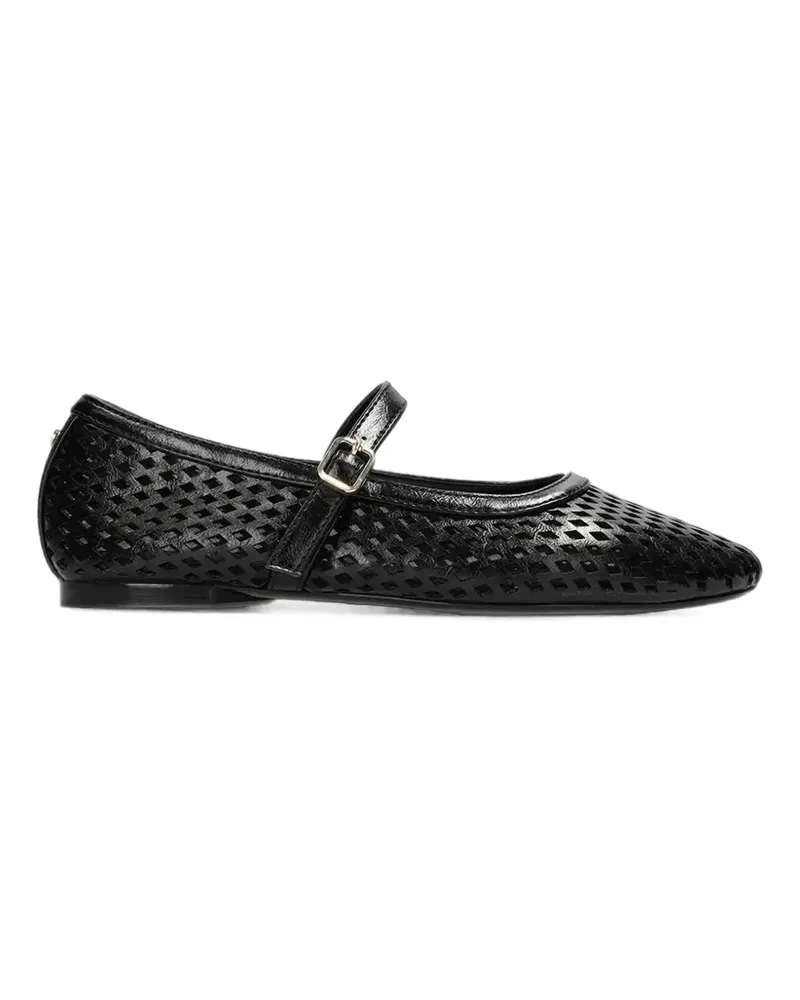 Mexx Perforierte Ballerinas mit Schnallenriemen - Schwarz Schwarz