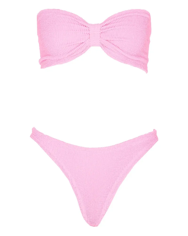Hunza G Jean Bikini mit Knoten - Rosa Rosa