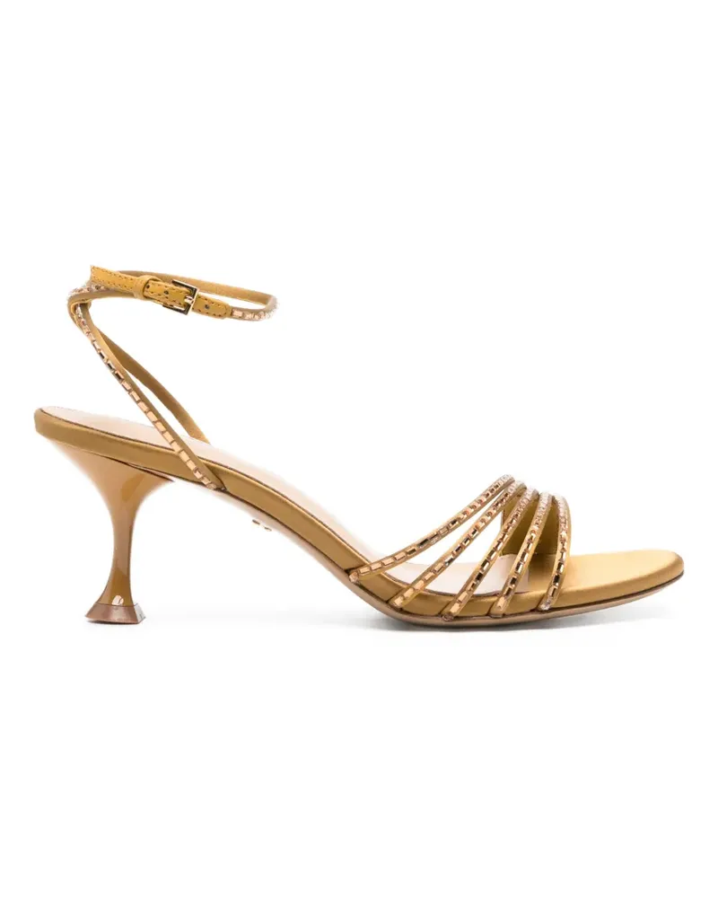 Lola Cruz Sandalen mit Kristallen - Gold Gold