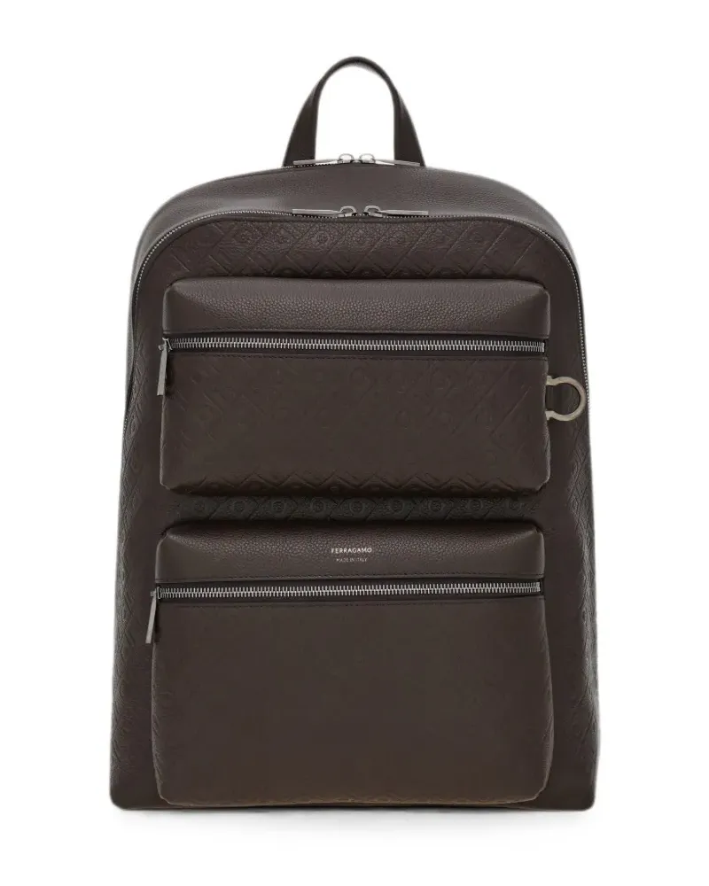 Ferragamo monogram backpack - Braun Braun